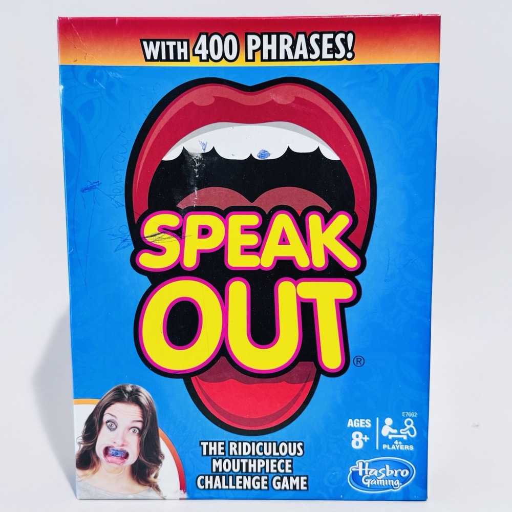 Speak Out Game 2019 Hasbro Open Box Sealed Pieces - Box is Flawed